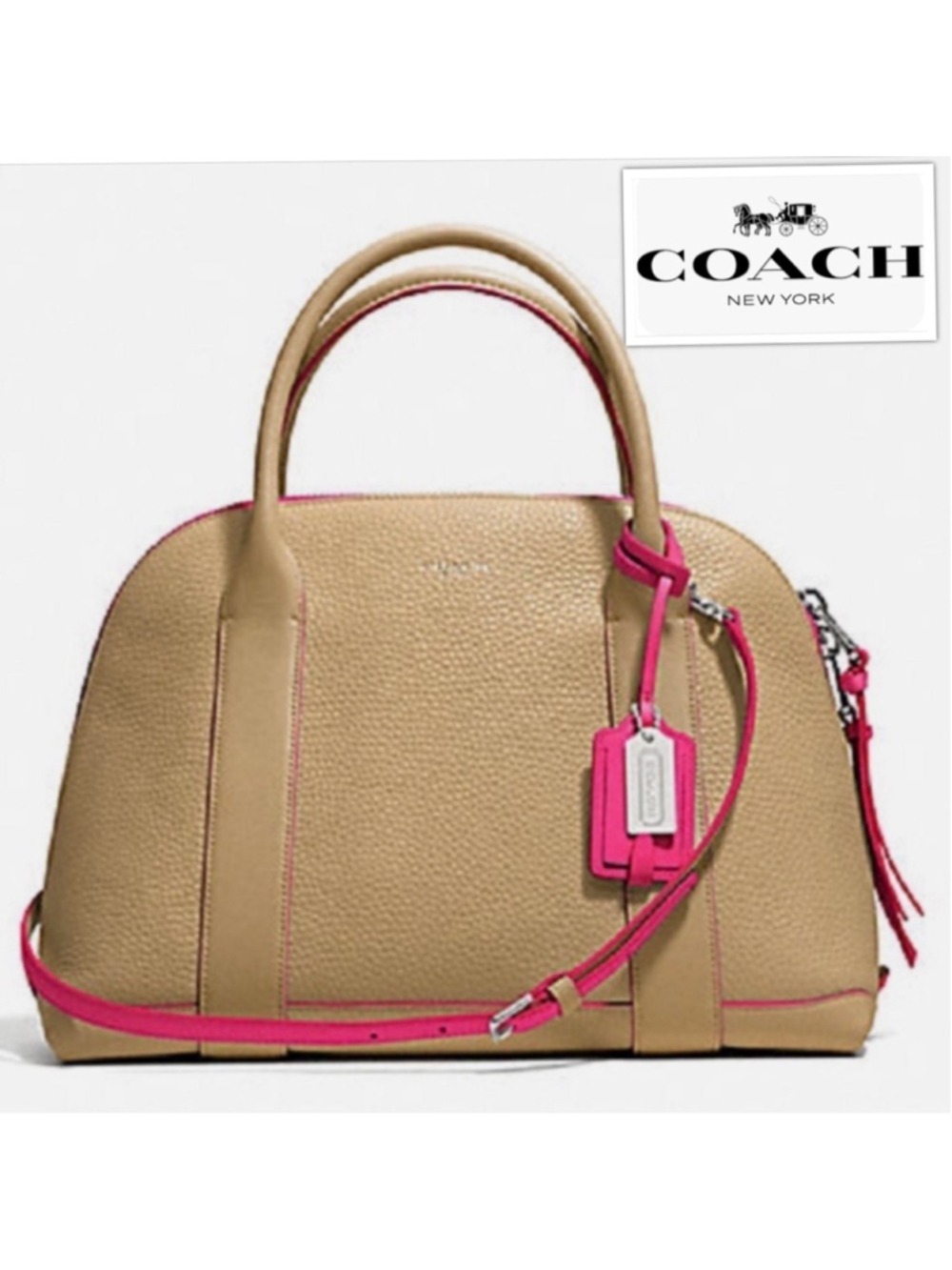 Coach Authentic Bleeker Edgepaint Top Handle Satchel Luxury Artisan Designer Bag - Picture 1 of 10